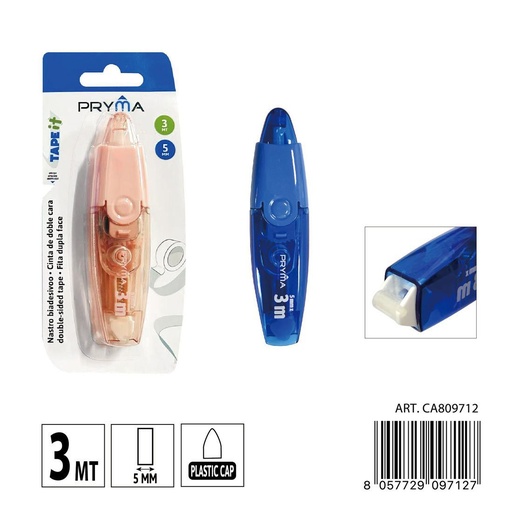 [0240189] Cinta adhesiva doble cara 3mx5mm - Papelería escolar y adhesivos