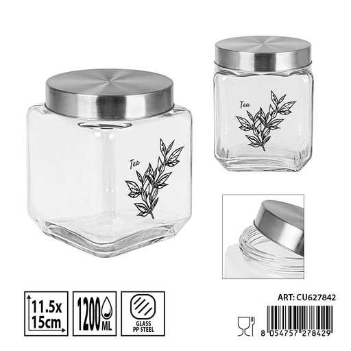 [0236249] Bote con tapa para café 11.5X15CM 1200ML - Almacenamiento de alimentos