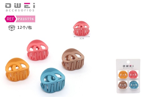 [8428947257769] Pack de 4 mini pinzas de 3 cm 12 unidades - Accesorios para el cabello y pinzas decorativas
