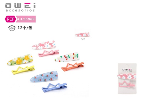 [8428947259695] Pack de 2 pinzas 12 unidades - Accesorios para el cabello y pinzas decorativas