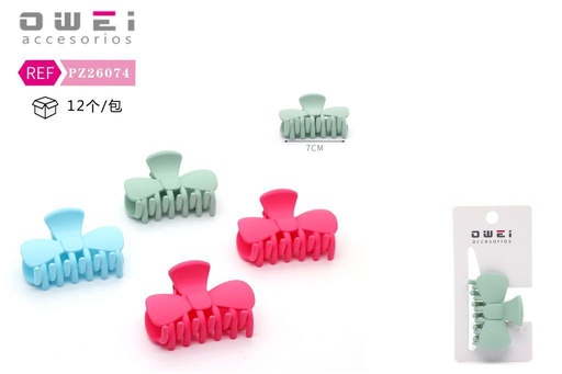 [8428947260745] Pinza de pelo de 7 cm surtida 12 unidades - Accesorios para el cabello y pinzas decorativas
