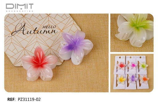[8435693865339] Pinza de pelo flor 12 unidades - Accesorios para el cabello y pinzas decorativas