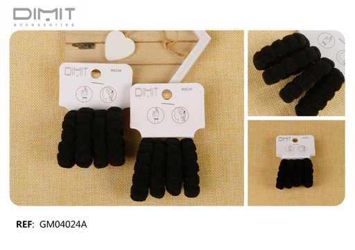 [8435693877523] Goma de pelo de 5 cm 12 unidades - Accesorios para el cabello y gomas