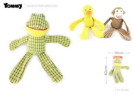 [YM8909] Rana verde bebé con maíz en la mano - Juguete para mascotas