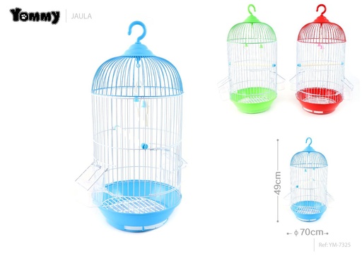 [YM7325] Jauas para pájaros redonda mixta 23x23x49 cm - Jaula de aves
