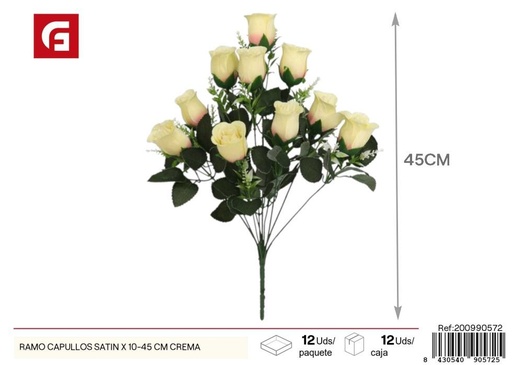 [200990572] Ramo capullos satin x 10-45 cm crema - Flores artificiales y decoración