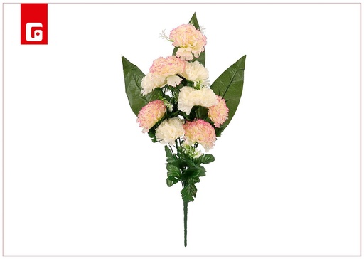 [200974143] Conjunto de claveles mixtos 9 uds - 53 cm - Color malva - Ramos decorativos de flores artificiales