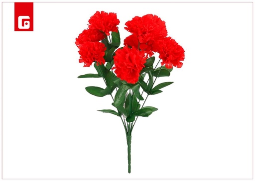 [200973939] Ramo de claveles 10 uds - 45 cm - Color rojo - Ramos decorativos de flores artificiales