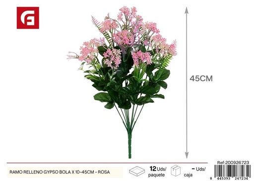 [200926723] Ramo de gypsos rosa 10 piezas 45 cm - Ramos de flores decorativas