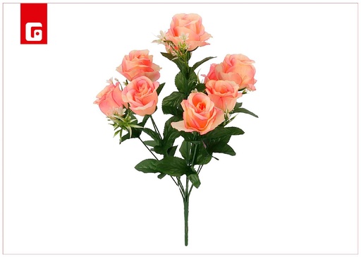 [200989130] Ramo de capullos-rosas 9 piezas 47 cm - Color café - Flores artificiales decorativas