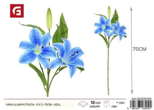[200926909] Vara de Lilium R/Touch S - 3 x 70 cm Azul - Flores artificiales