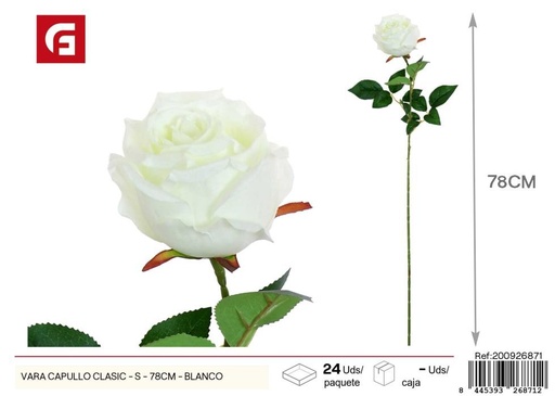 [200926871] Vara de capullo clásico S - 78 cm Blanco - Decoración floral