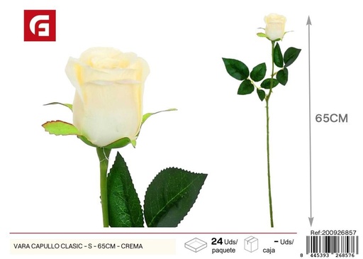 [200926857] Vara de capullo clásico S - 65 cm Crema - Decoración floral