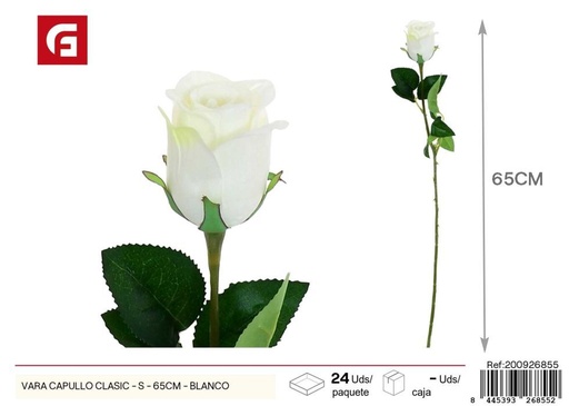 [200926855] Vara de capullo clásico S - 65 cm Blanco - Decoración floral
