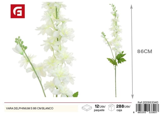 [200953340] Vara de Delphinium S - 86 cm Blanco - Flores artificiales