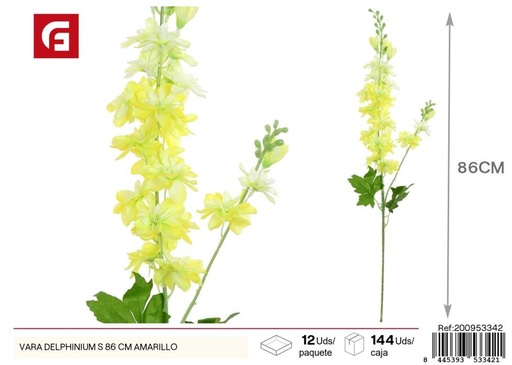 [200953342] Vara de Delphinium S - 86 cm Amarillo - Flores artificiales