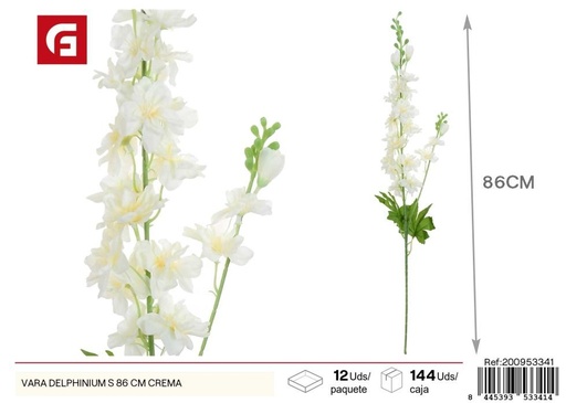 [200953341] Vara delphinium S 86 cm crema - Flores artificiales decorativas