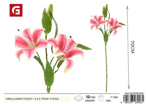 [200926906] Vara de Lilium R/Touch S - 3 x 70 cm Fucsia - Flores artificiales