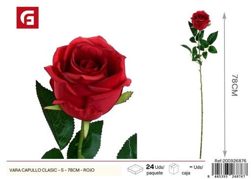 [200926876] Vara de capullos clásicos rojos S - 78 cm - Ramos de flores clásicas