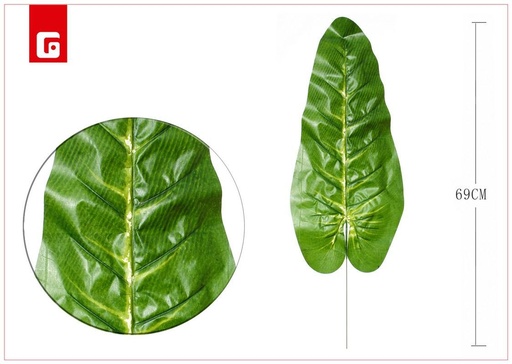 [186105962] Planta artificial hoja verde 69cm - Decoración de jardín y hogar