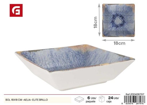 [A003141] Bol 18x18 cm brillo (serie Aelia) - Vajilla decorativa