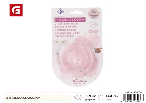 [137801007] Chupete de silicona rosa 0 meses+ - Utensilios para bebés y chupetes