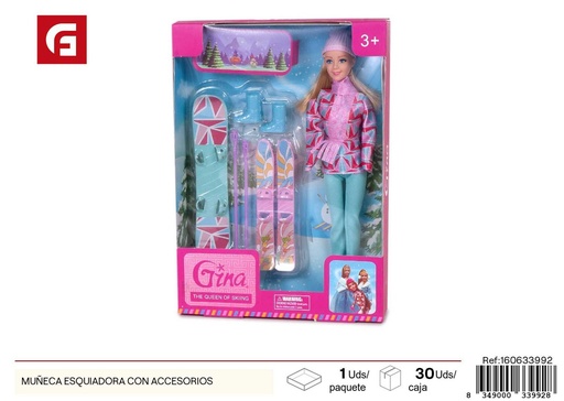 [160633992] Muneca esquiadora con accesorios - Juguetes y muñecas