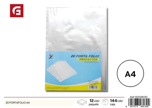 [150148130] Portafolio A4 set de 20 - Material de oficina y organizadores