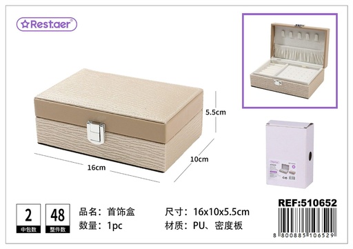 [510652] Caja joyero de PU 16*10*5.5 cm - Organizadores de cosméticos