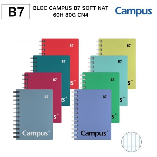[A002677] BLOC CAMPUS 12º SOFT NAT 60H 80G CN4 - Libreta de notas con hojas suaves