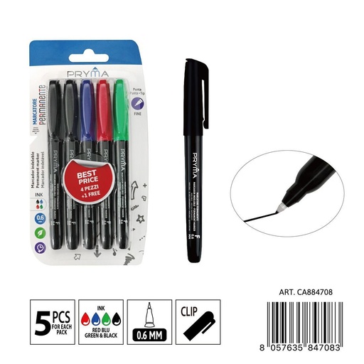 [0235660] Marcador para CD de punta F 0.6 mm multicolor - Herramientas de escritura