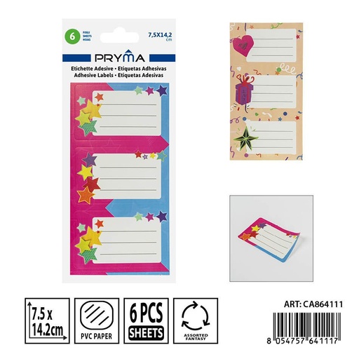 [0237664] Etiqueta adhesiva 10.5x17 cm 10 piezas 2FF - Etiquetas y papelería