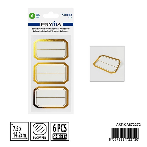 [0239260] Etiquetas adhesivas 6FF 7.5x14.2 cm - Etiquetas y papelería