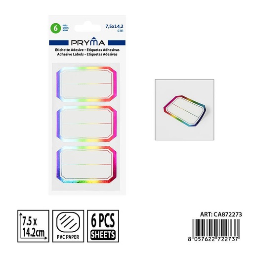 [0239261] Etiquetas adhesivas 6FF 7.5x14.2 cm - Etiquetas y papelería