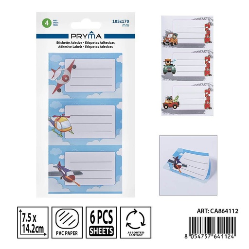 [0237665] Etiqueta adhesiva 10.5x17 cm 10 piezas 2FF - Etiquetas y papelería