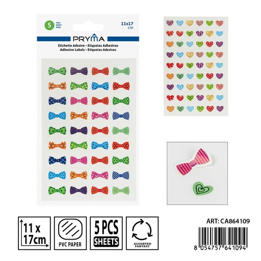 [0237662] Etiqueta adhesiva 5PZ 11x17 cm - Adhesivos para papelería