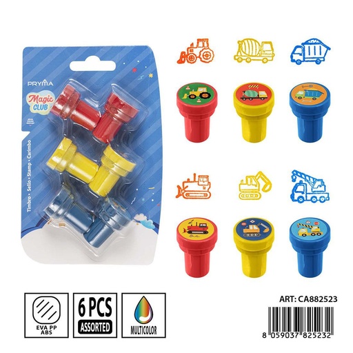 [0232315] Sello redondo 6PZ 2.6x3.5 cm - Accesorios para manualidades