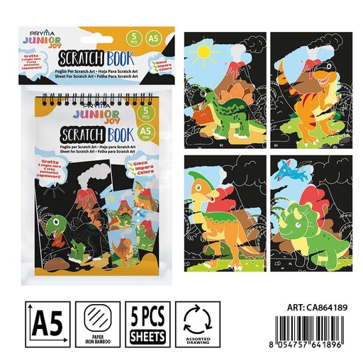 [0239259] Cuaderno de dibujo para rascar A5 14x20 cm 5FF - Material de arte