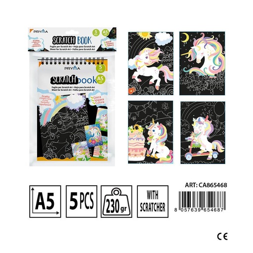 [0232973] Libreta rascable A5 14x20 cm 5FF - Material de arte