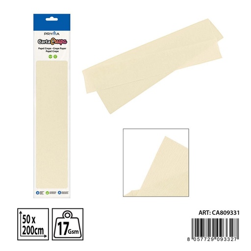 [0238228] Papel crepe beige 50x200 cm - Papelería de manualidades