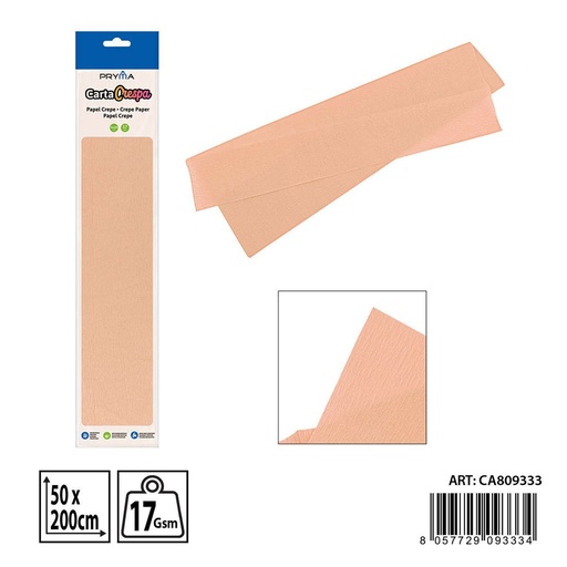 [0238230] Papel crepe rosa carne 50x200 cm - Papelería de manualidades