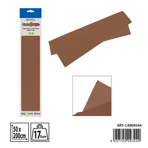 [0238241] Papel crepe marrón 50x200 cm - Papelería de manualidades