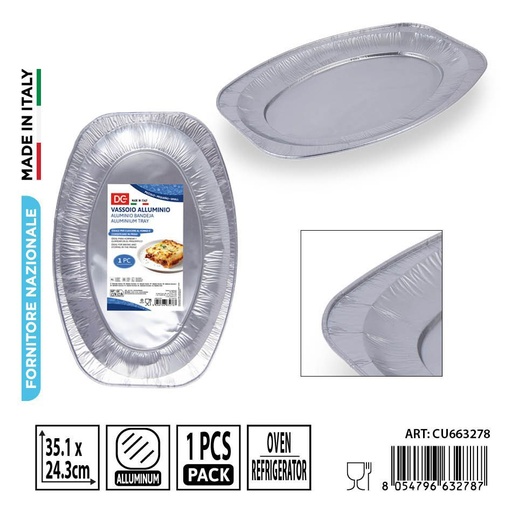 [0242031] Bandeja pequeña de aluminio 1pz - Accesorios de cocina desechables