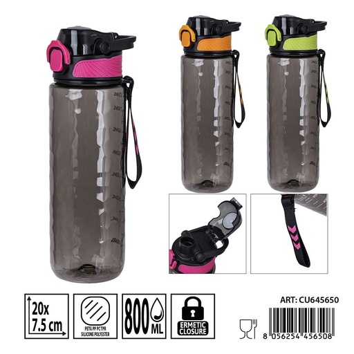 [0240901] Botella de agua 800ml 20X7.5CM - Accesorios de cocina