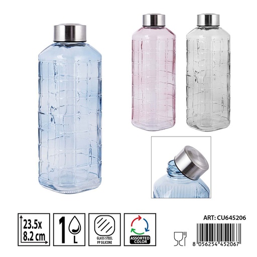 [0239033] Botella de cristal de color 1L - Botellas decorativas y funcionales