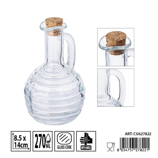 [0236229] Aceitera de cristal clásico 270ml - Envases elegantes para aceites