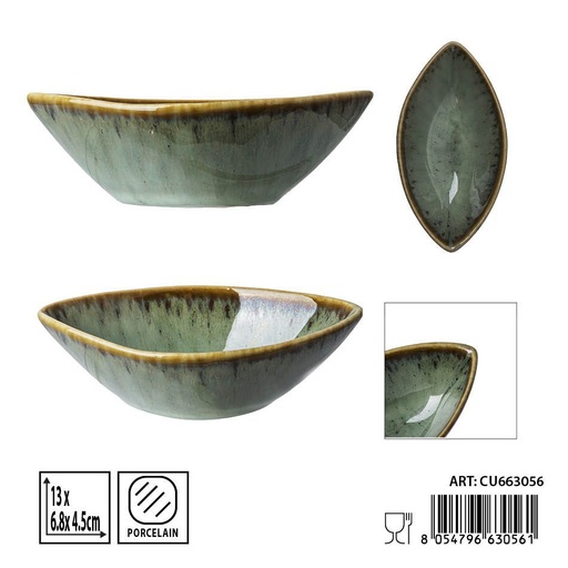 [0239867] Salsadera aperitivo verde 13x6.8x4.5cm - Utensilios de mesa