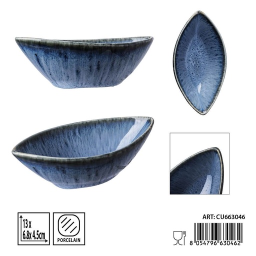 [0239857] Salsadera aperitivo azul 13x6.8x4.5cm - Utensilios de mesa