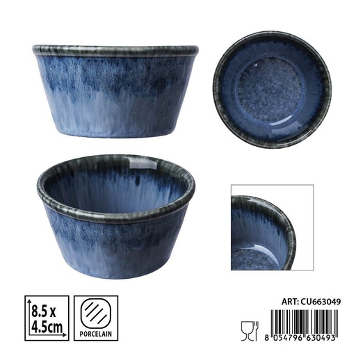 [0239860] Salsita aperitivo azul 8,5x4,5 cm - Accesorios de mesa y platos para aperitivos
