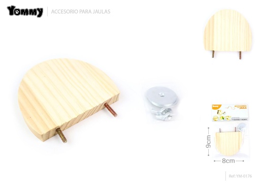 [YM0176] Plataforma de forrajeo para pájaros 8x9 cm semicírculo - Diseño de accesorios para pájaros